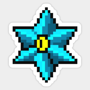 Pixel Art blue star Sticker